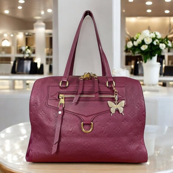 LOUIS VUITTON Aurore Empreinte Bag Satchel Handbag Monogram Leather LV Auth - Picture 16 of 16